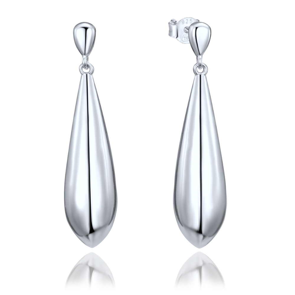 MINET Moderní stříbrné náušnice JMAS0278SE00