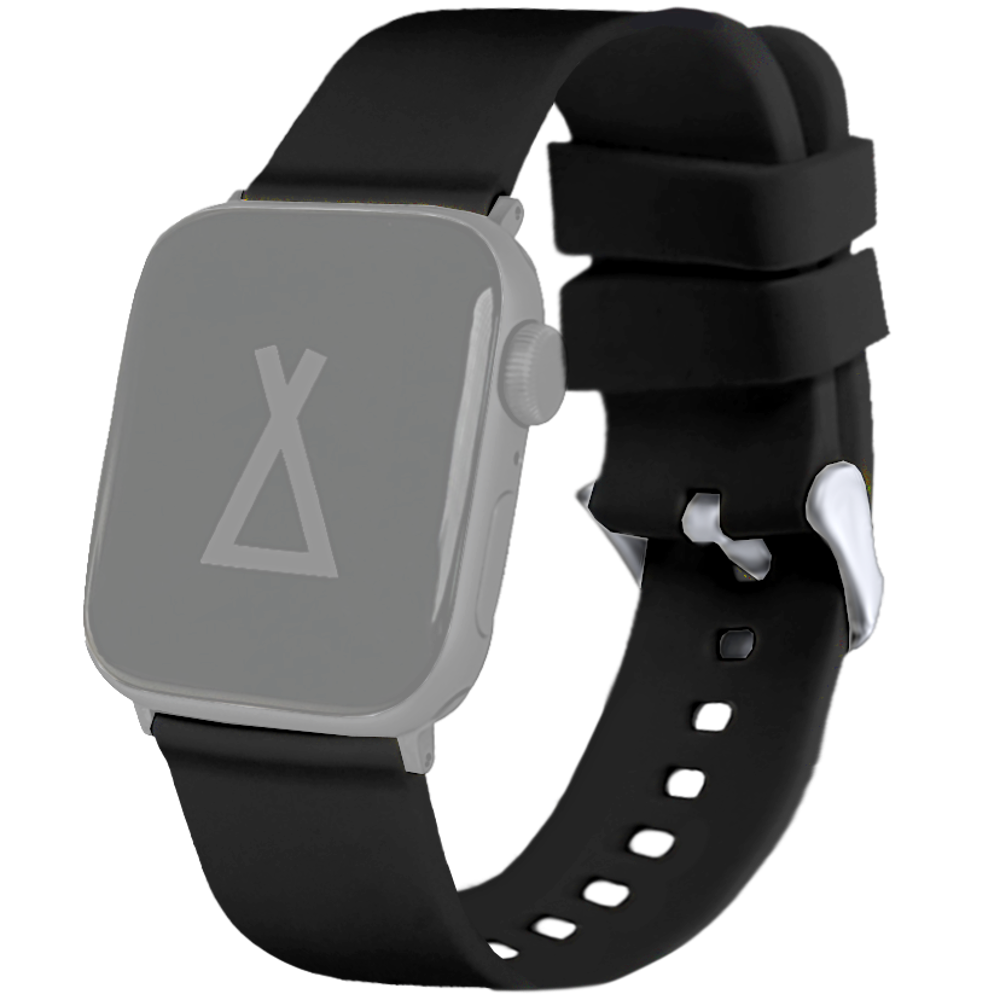 LAVVU Černý silikonový řemínek na hodinky pro APPLE WATCH 38-40 mm