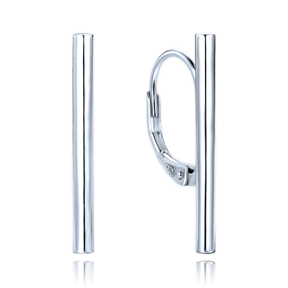 MINET Elegantní stříbrné náušnice tyčky JMAS0296SE00