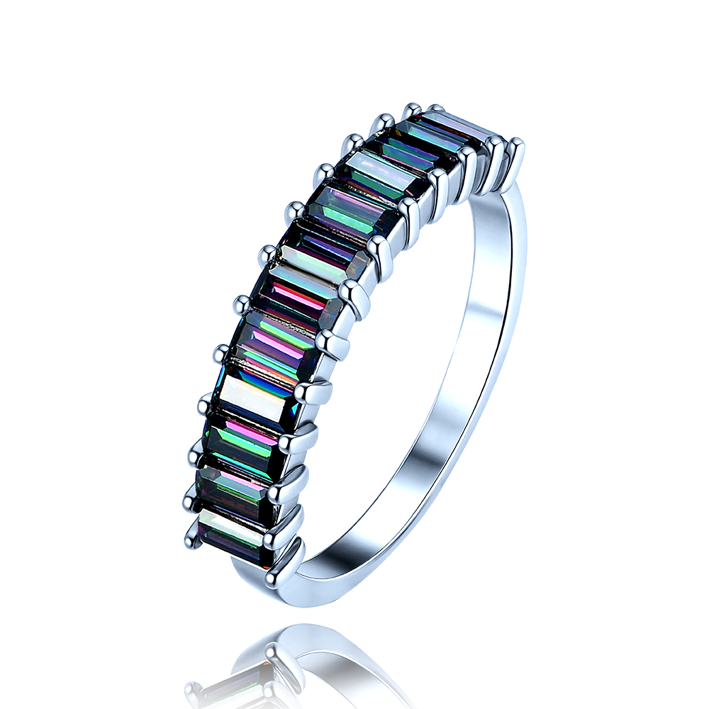 MINET Luxusní stříbrný prsten se zirkony s povrchovou úpravou vel. 61 JMAS0293MR61