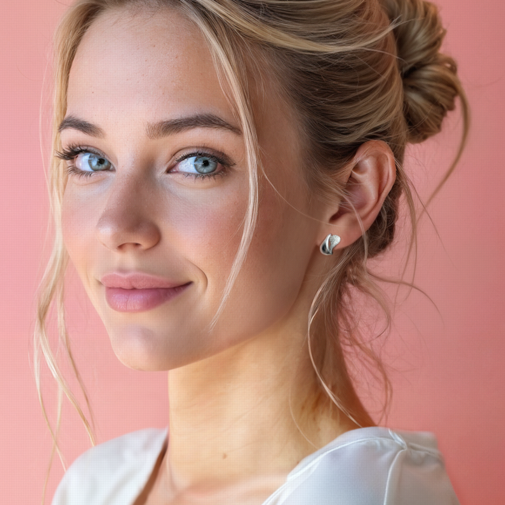 MINET Luxusní stříbrné náušnice s bílými zirkony JMAN0642SE00