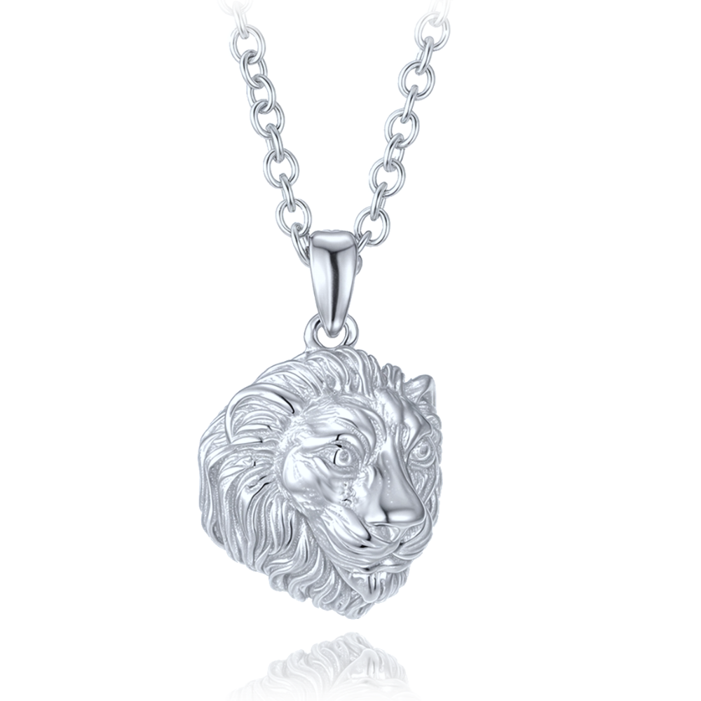 MINET Stříbrný náhrdelník lev JMAN0651SN50