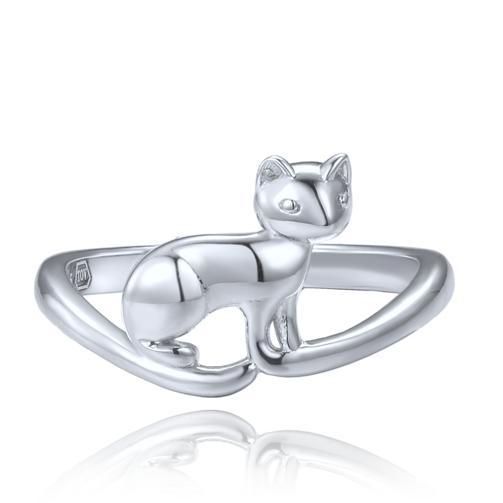 MINET Stříbrný prsten kočka vel. 56 JMAS0300SR56
