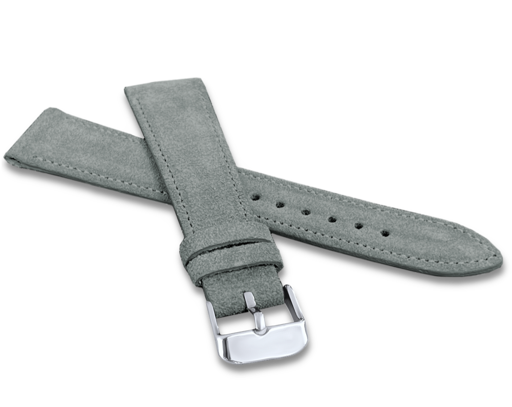 LAVVU Šedý prošitý řemínek SUEDE z luxusní kůže Top Grain - 16 LSAEA16