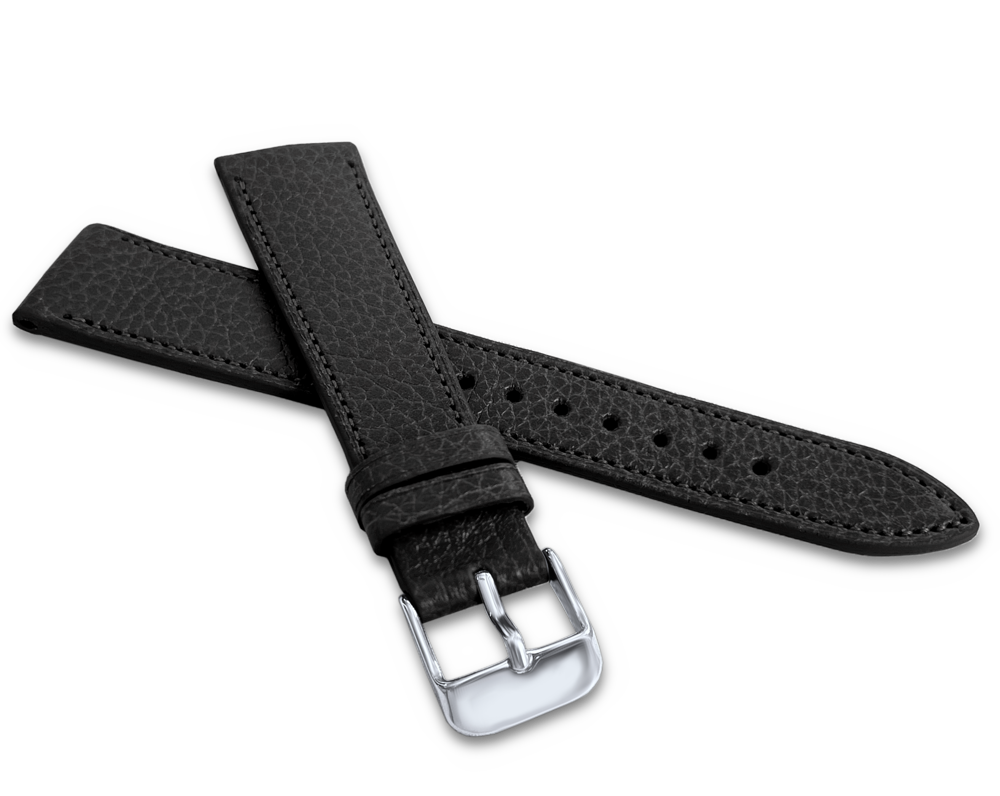 LAVVU Černý prošitý řemínek MEDITERRA z luxusní kůže Top Grain - 18 LSADB18