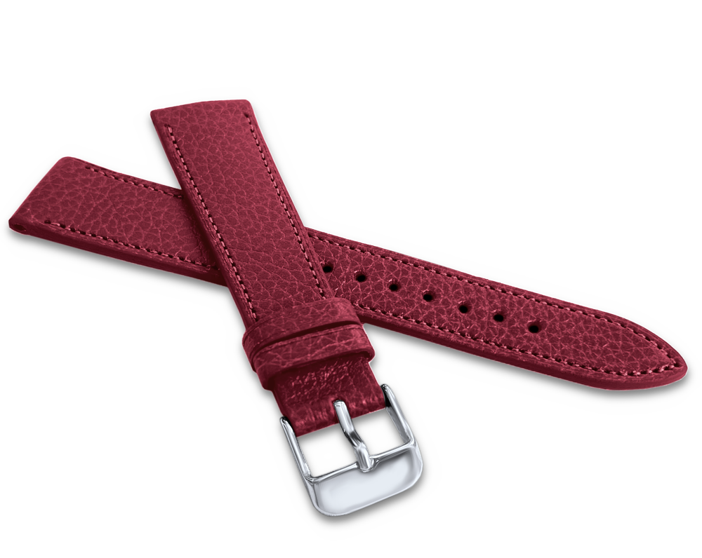 LAVVU Vínový prošitý řemínek MEDITERRA z luxusní kůže Top Grain - 22 LSADV22