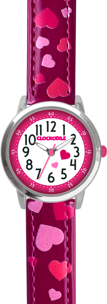 CLOCKODILE Růžové srdíčkové dívčí dětské hodinky SRDÍČKA CWG5212