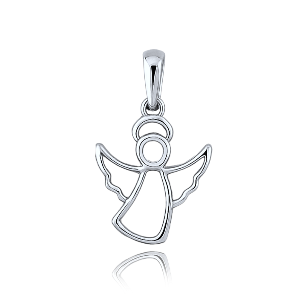 MINET Elegantní zlatý přívěs z bílého zlata anděl Au 585/1000 0,50g JMG0274WSP00