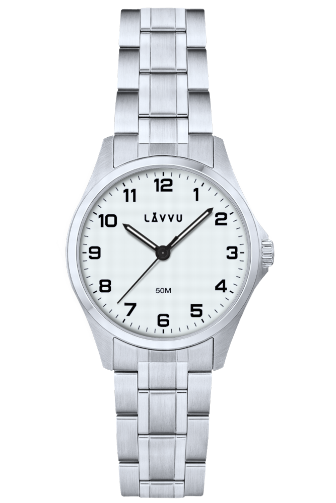 LAVVU Ocelové dámské hodinky GLIMT White LWL5080