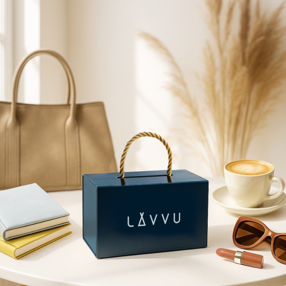 LAVVU Stříbrno-černé dámské hodinky SKIEN se safírovým sklíčkem LWL5070