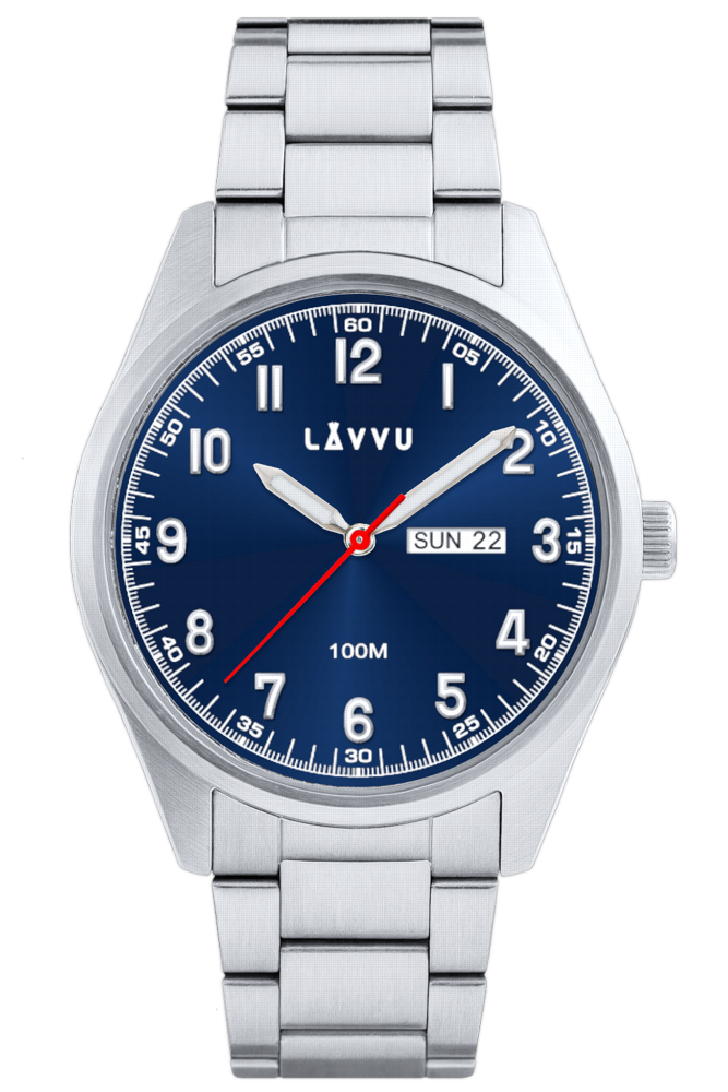 LAVVU Ocelové pánské hodinky FOSEN Blue LWM0310