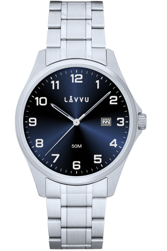 LAVVU Ocelové pánské hodinky GLIMT Blue LWM0321