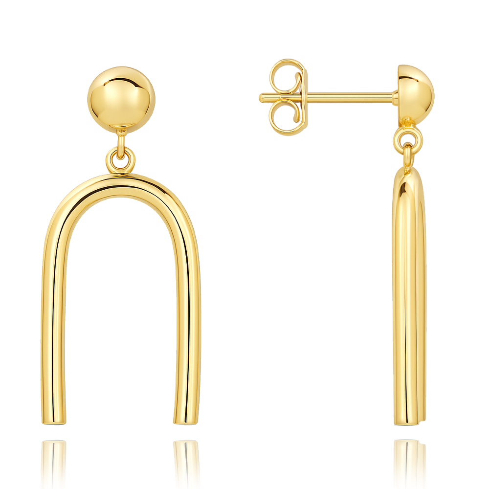 MINET Moderní zlaté náušnice s kuličkou Au 585/1000 1,70g