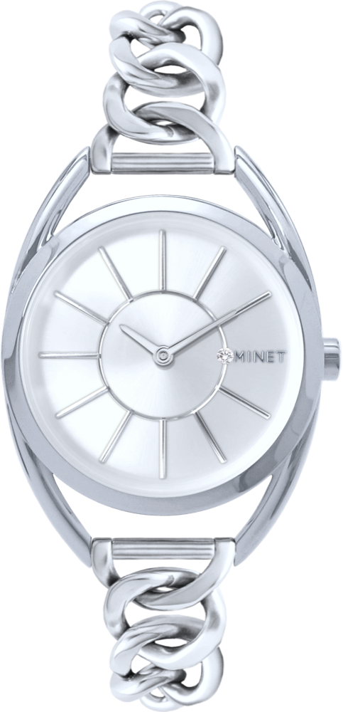 MINET Stříbrné dámské hodinky ICON SILVER MWL5235