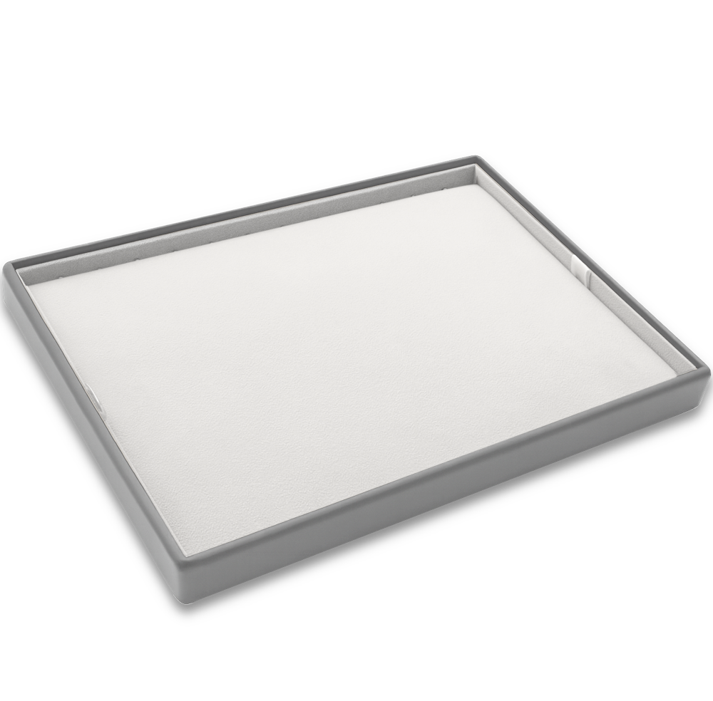 MINET Šedé prezentační plato na šperky - 31,5 x 22,5 cm