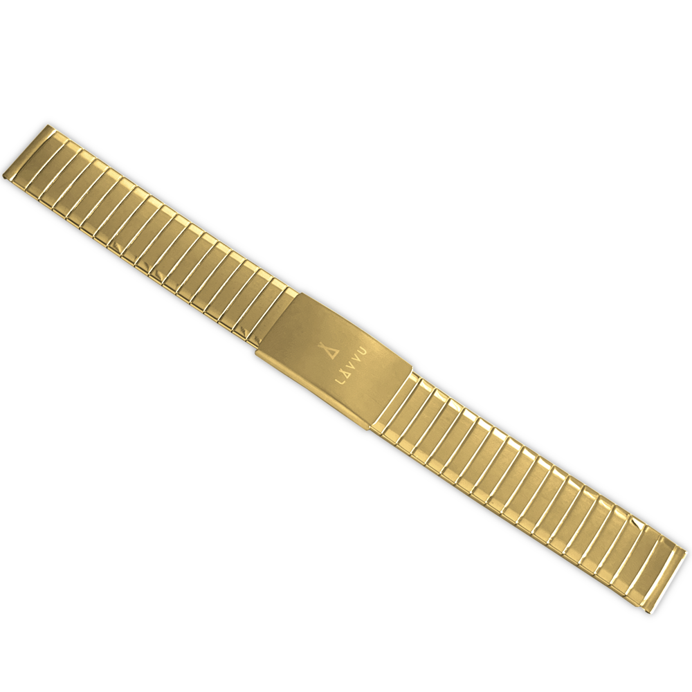 LAVVU Pružný ocelový řemínek se zkracovací sponou - 18 LS2AG18