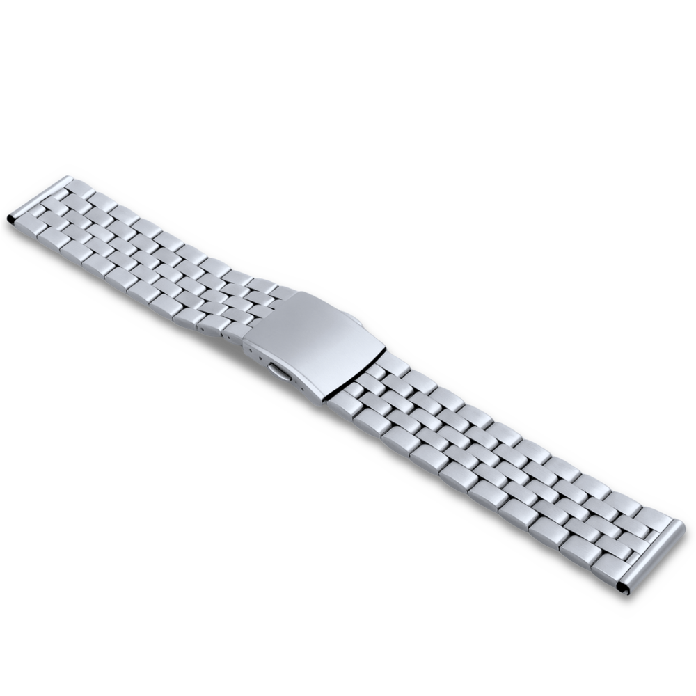 LAVVU Masivní stříbrný ocelový řemínek - 22 LS1CS22