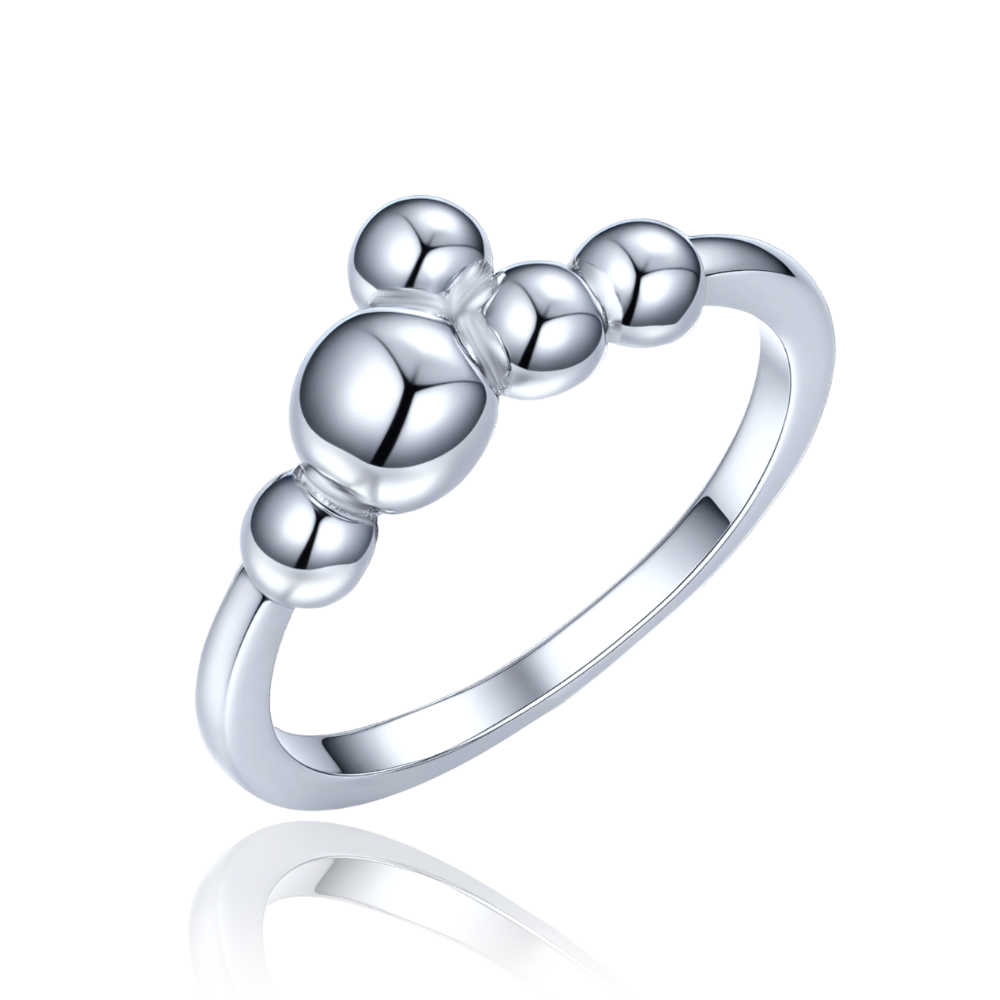 MINET Elegantní stříbrný prsten s kuličkami vel. 51