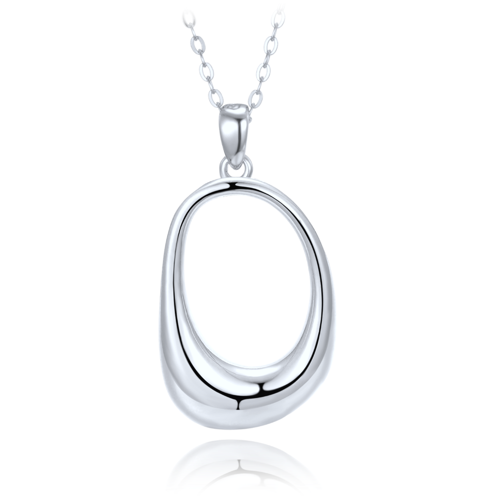 MINET Moderní stříbrný náhrdelník JMAN0645SN45