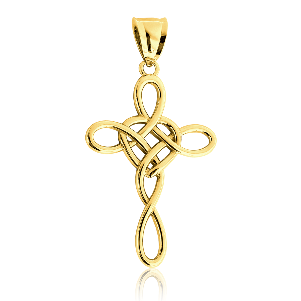 MINET Zlatý přívěsek křížek Au 585/1000 1,60g JMG0335WGP00