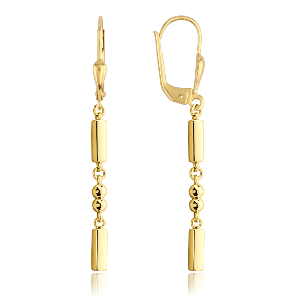 MINET Moderní zlaté náušnice s patentem Au 585/1000 2,50g JMG0328WGE00