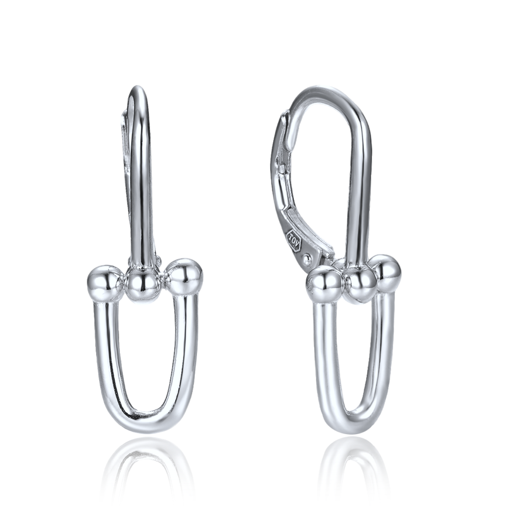 MINET Moderní stříbrné náušnice