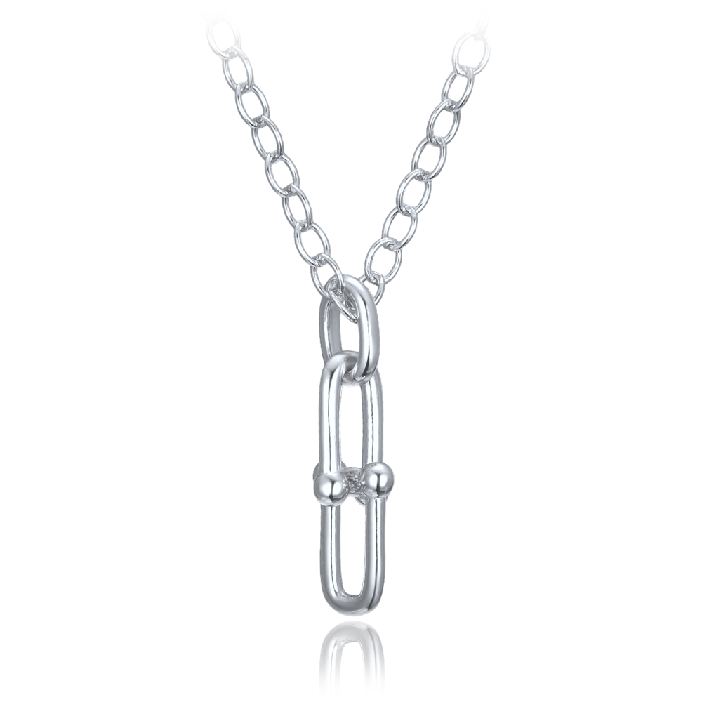 MINET Moderní stříbrný náhrdelník