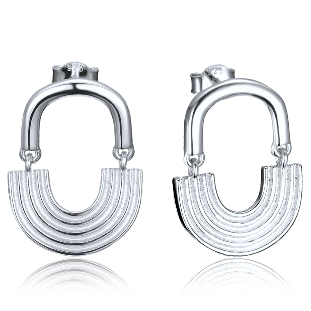 MINET Moderní stříbrné náušnice