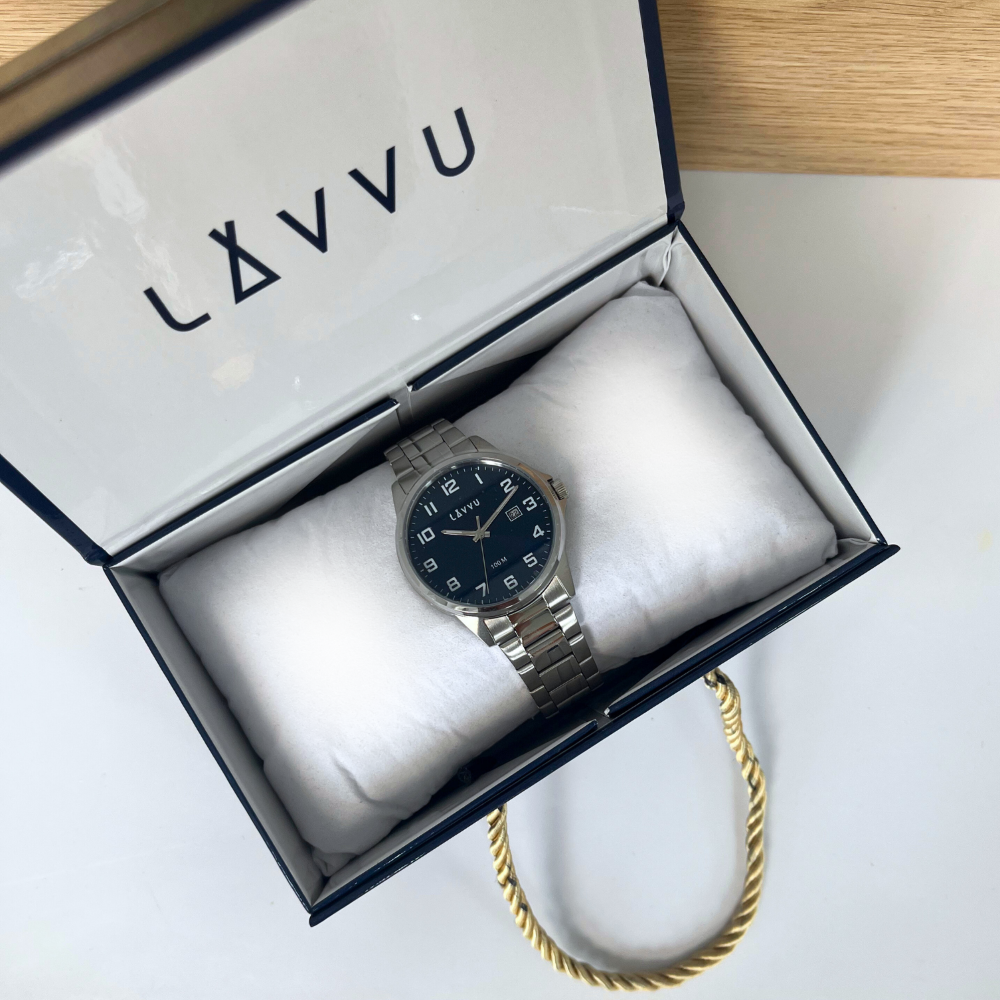 LAVVU Stylové pánské hodinky HAMRE Blue 100M