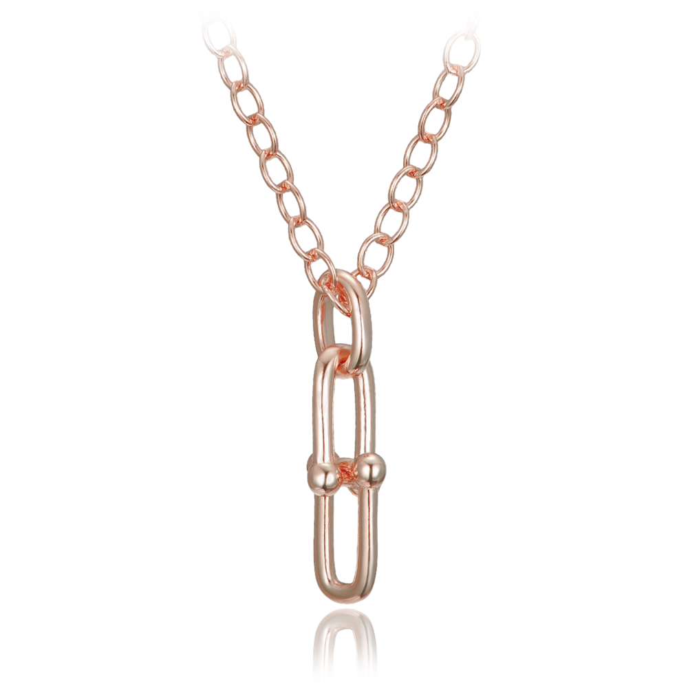 MINET Moderní pozlacený stříbrný náhrdelník