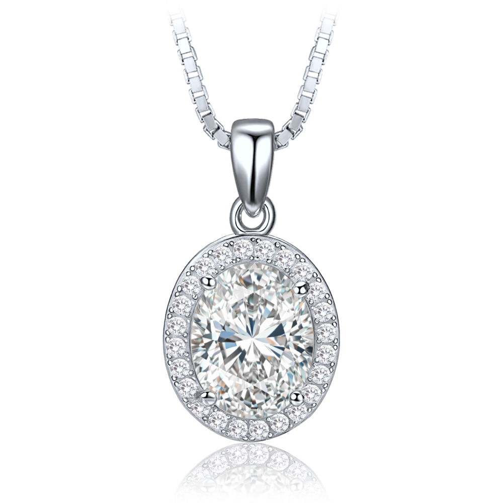 MINET Luxusní stříbrný náhrdelník se zirkonem