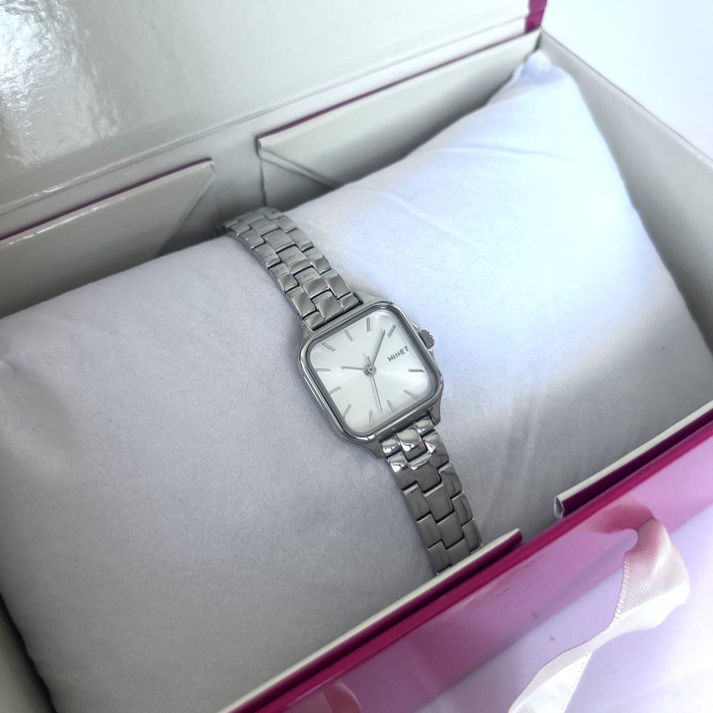 MINET Stříbrné dámské hodinky GRACE s ocelovým řemínkem