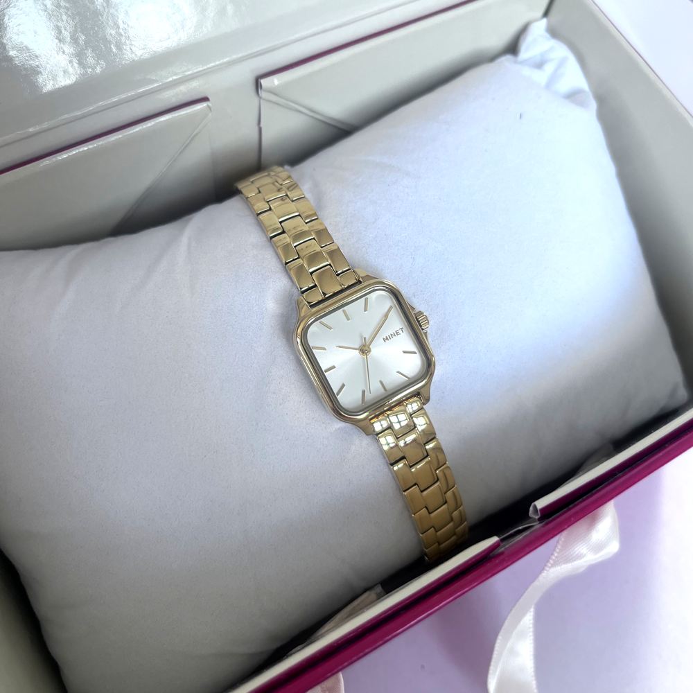 MINET Zlaté dámské hodinky GRACE s ocelovým řemínkem