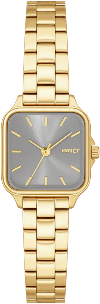 MINET Zlato-béžové dámské hodinky GRACE s ocelovým řemínkem