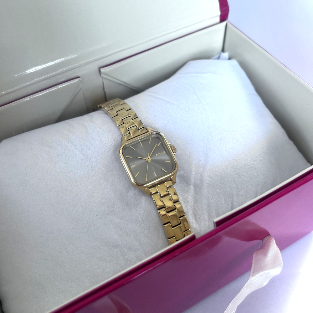 MINET Zlato-béžové dámské hodinky GRACE s ocelovým řemínkem