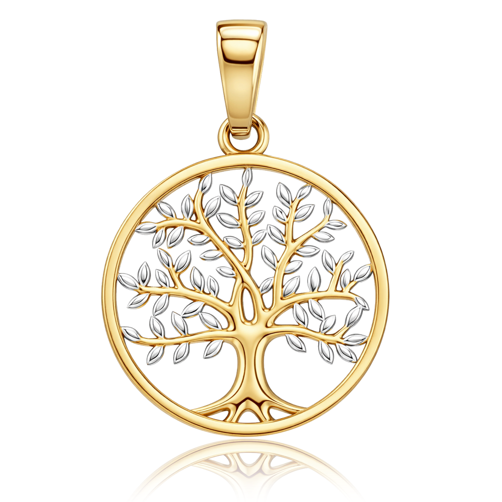 MINET Elegantní zlatý přívěs strom Au 585/1000 1,45g