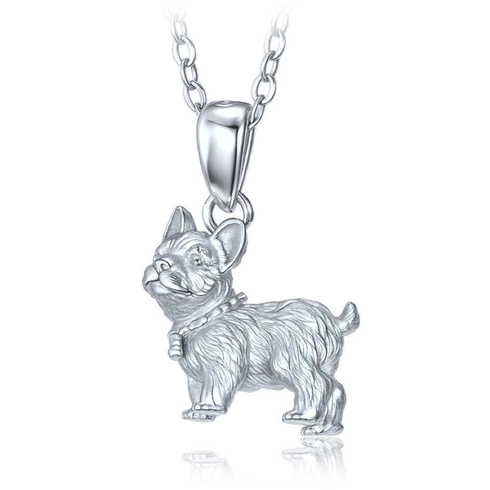 MINET Stříbrný náhrdelník pes