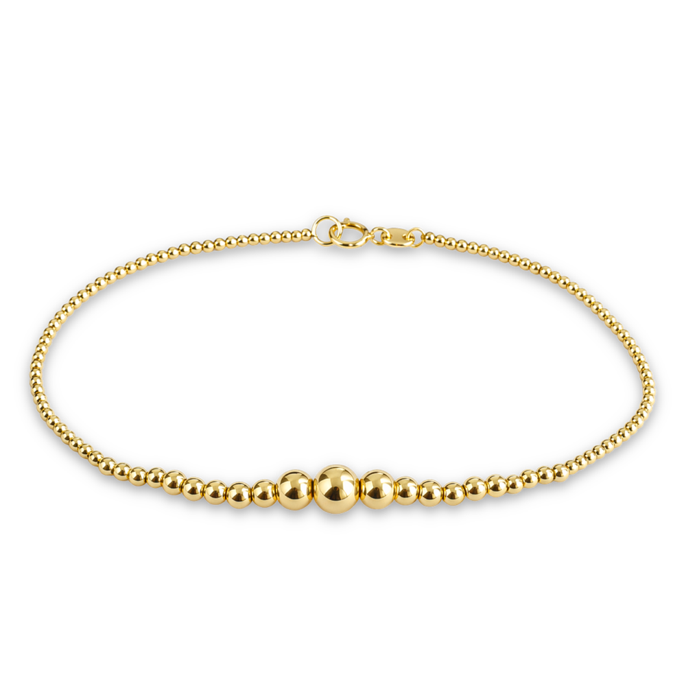 MINET Elegantní zlatý náramek kulička Au 585/1000 2,35g