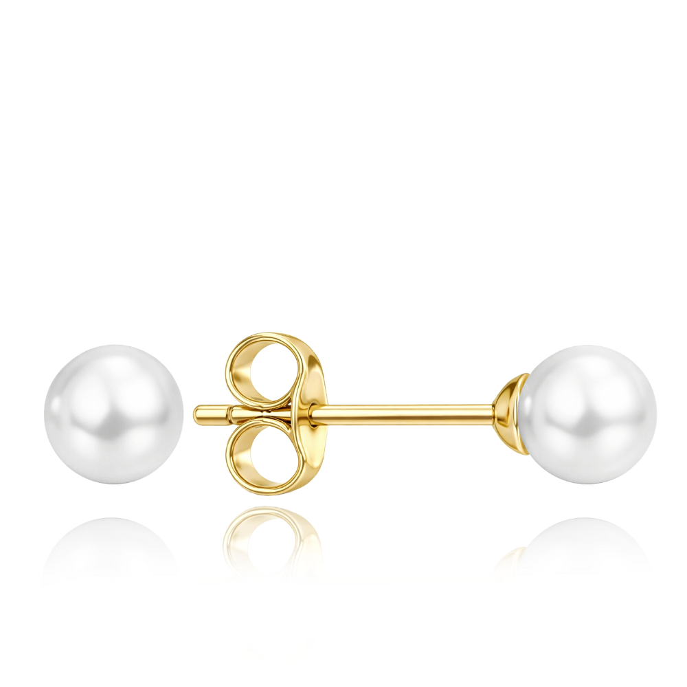 MINET Decentní zlaté náušnice s perlou Au 585/1000 0,70g JMG0355WGE00