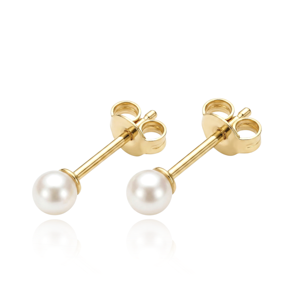 MINET Decentní zlaté náušnice s perlou Au 585/1000 0,45g