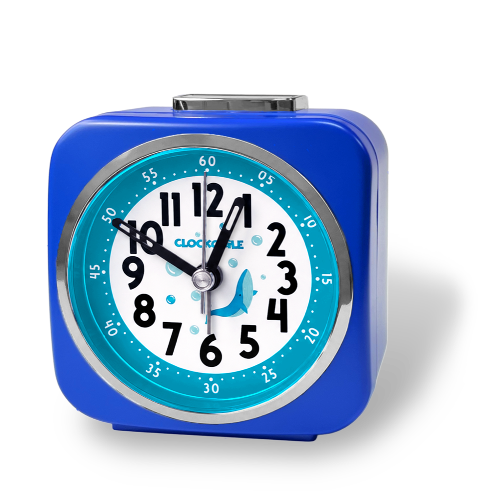 CLOCKODILE Modrý dětský budík MOŘSKÝ SVĚT