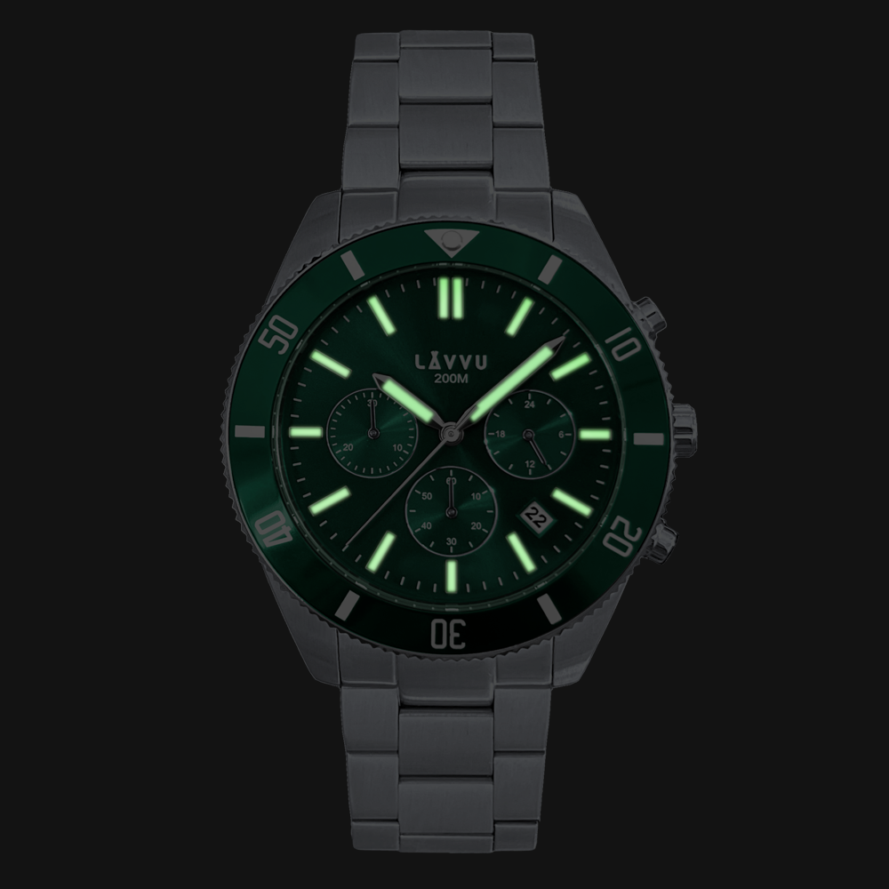 LAVVU Pánské hodinky Chronograph BRENNING s vodotěsností 200M