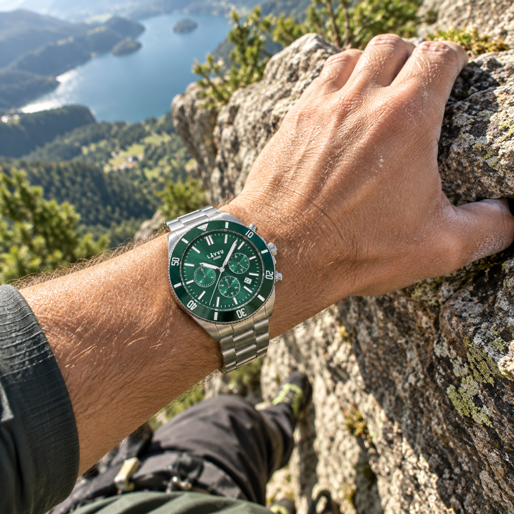 LAVVU Pánské hodinky Chronograph BRENNING s vodotěsností 200M