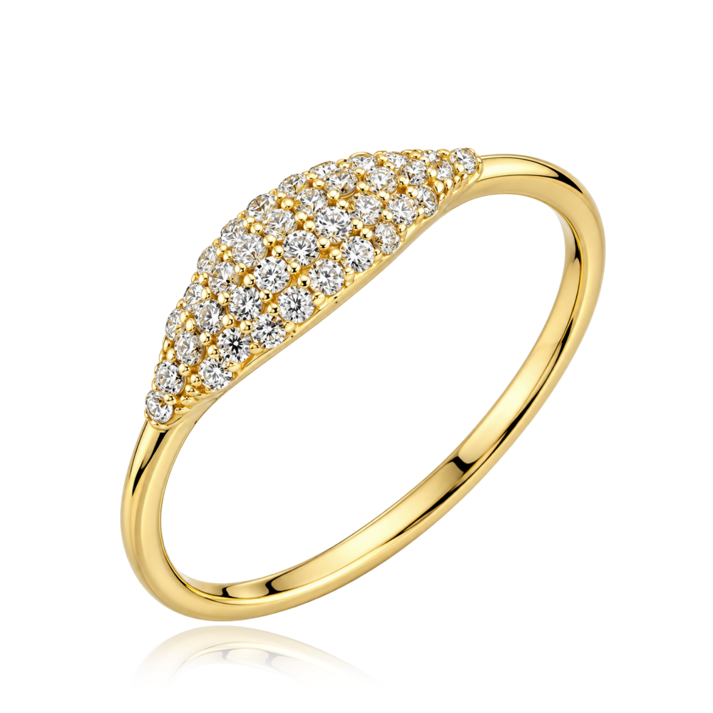 MINET Elegantní zlatý prsten se zirkonem Au 585/1000 vel. 55 - 1,65g