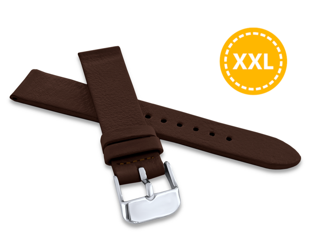 MINET XL Tmavě hnědý řemínek AGRA z luxusní kůže Top Grain - 16 - XL
