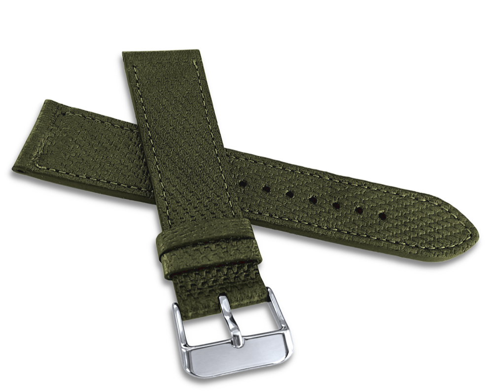 LAVVU Metalický zelený řemínek BRAID METAL z luxusní kůže Top Grain - 20